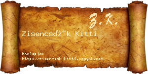 Zisencsák Kitti névjegykártya
