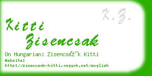 kitti zisencsak business card